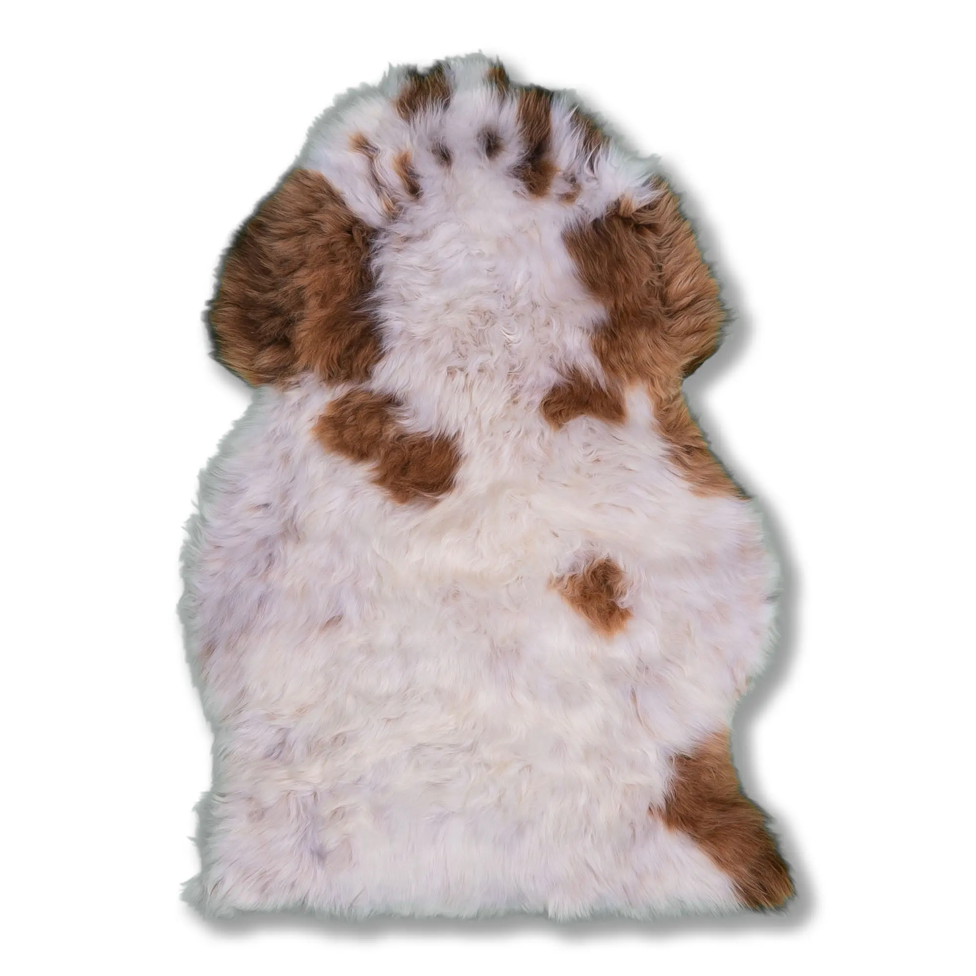 Schaffell gefleckt langwollig