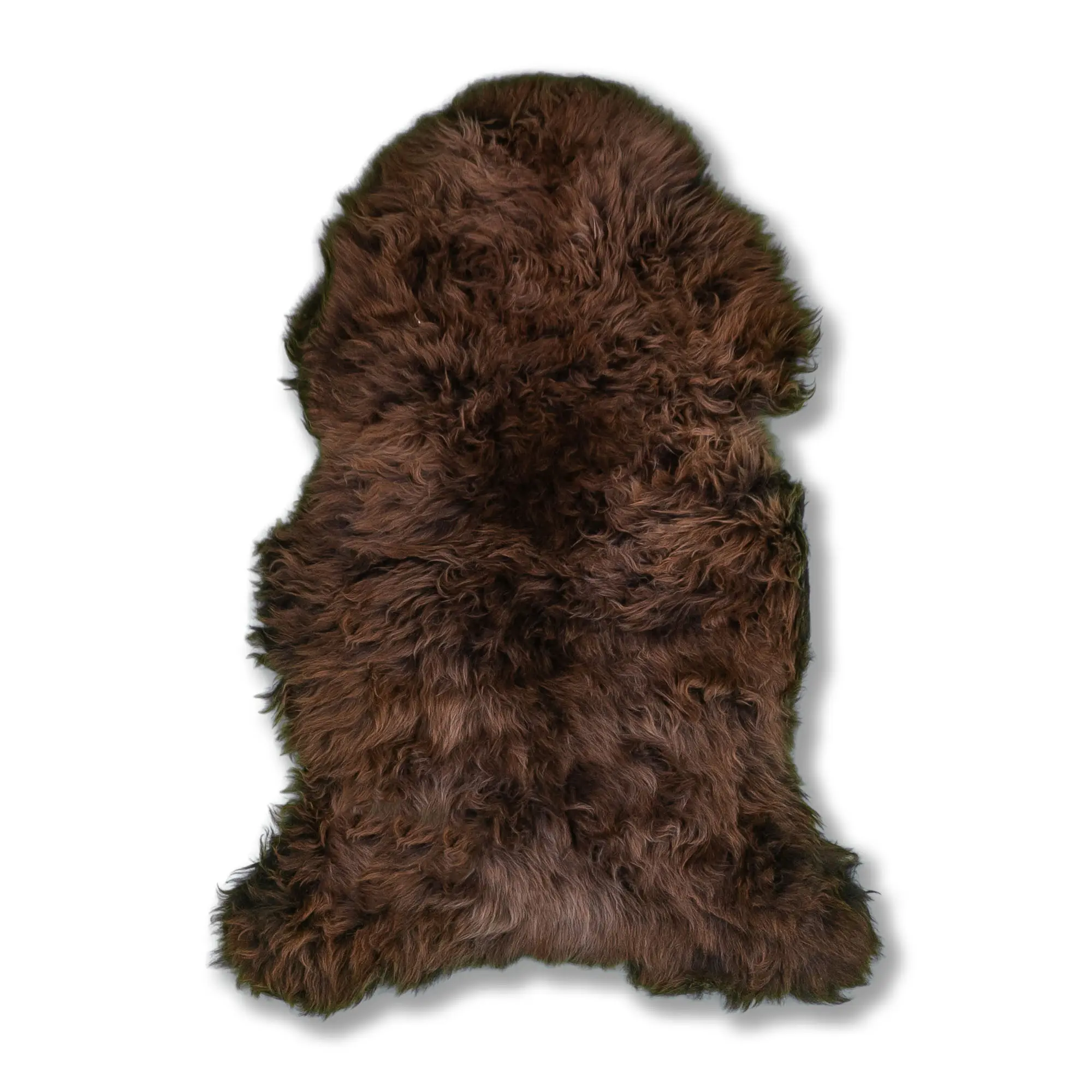 Schaffell meliert langwollig - dunkel