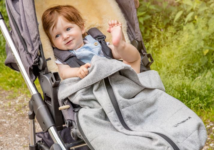 Filz-Bezug für Kinderwagensack im Sommer