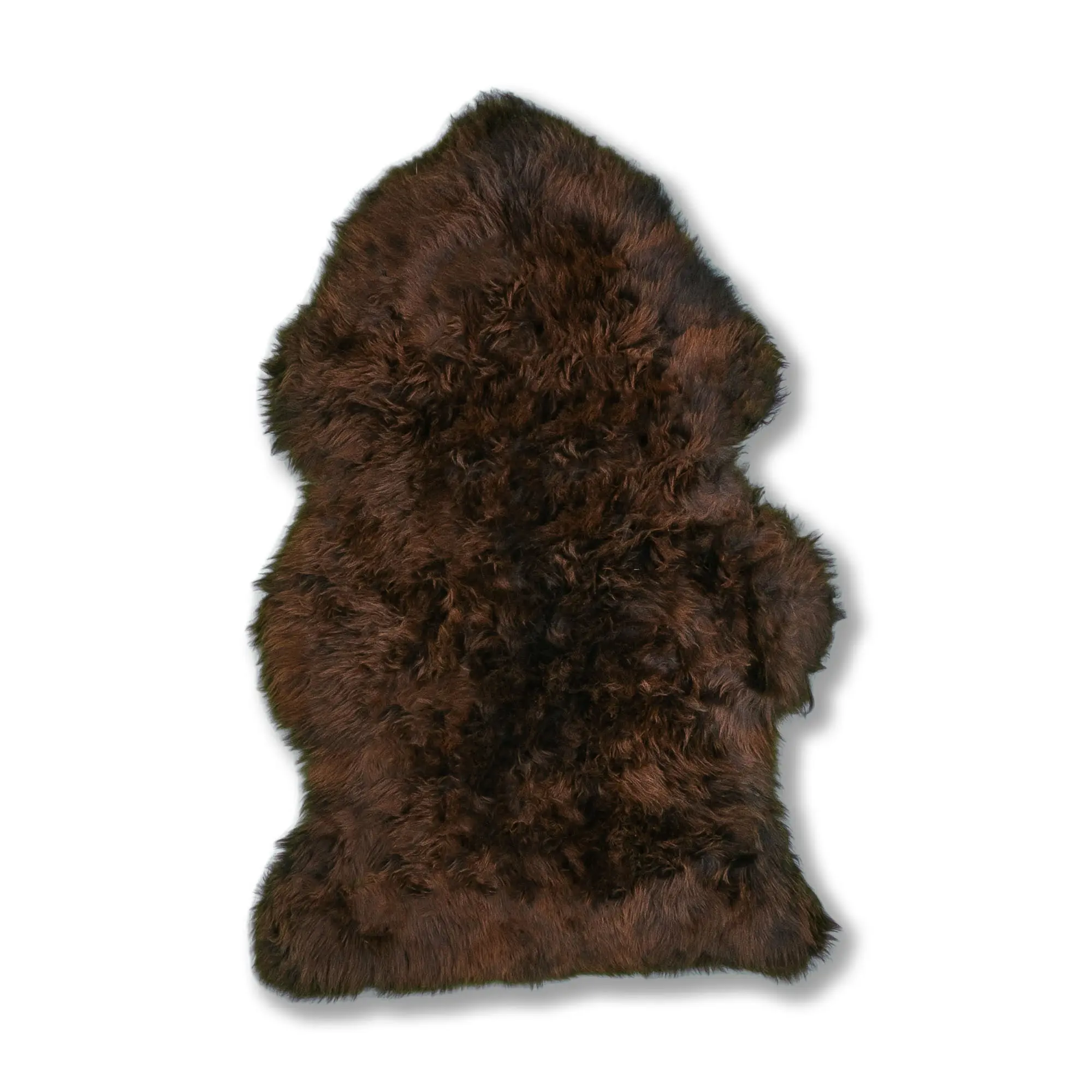 Schaffell meliert langwollig - dunkel