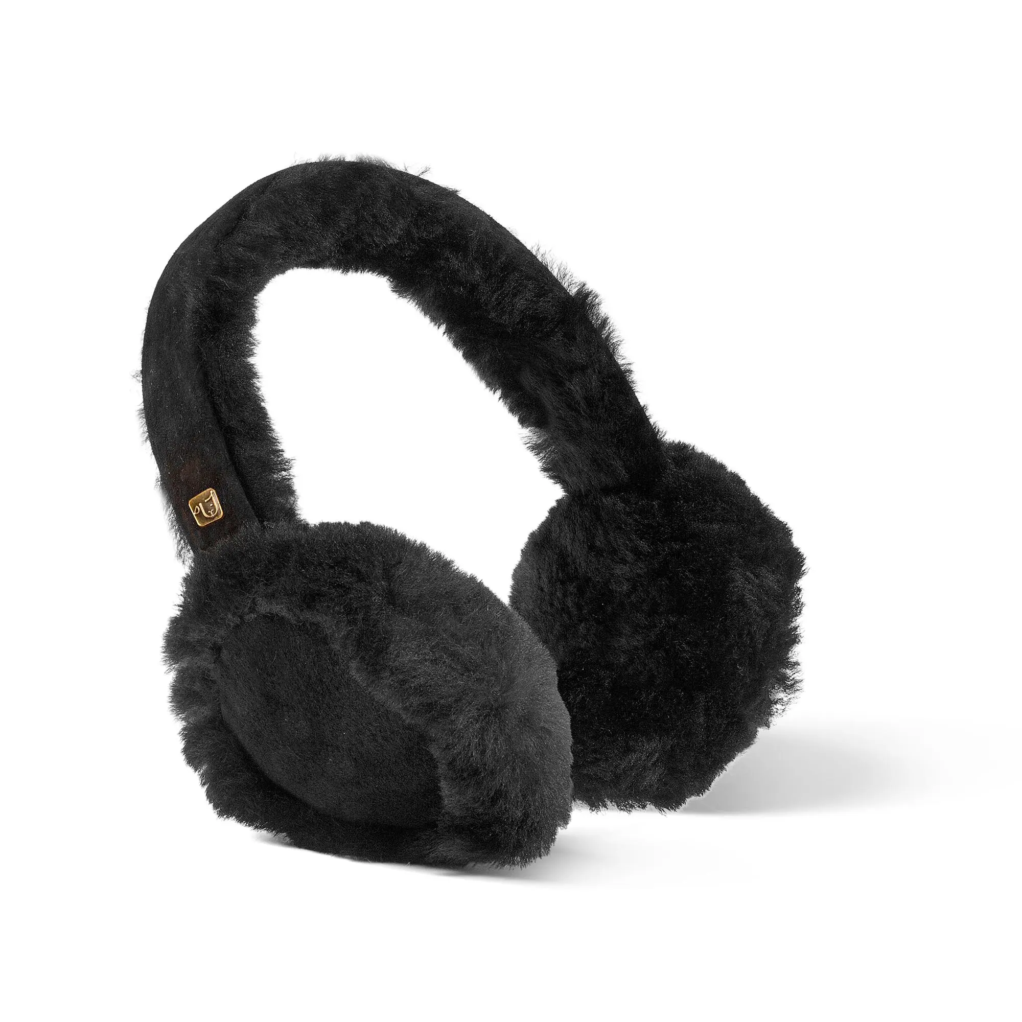 Lambskin earmuffs color black