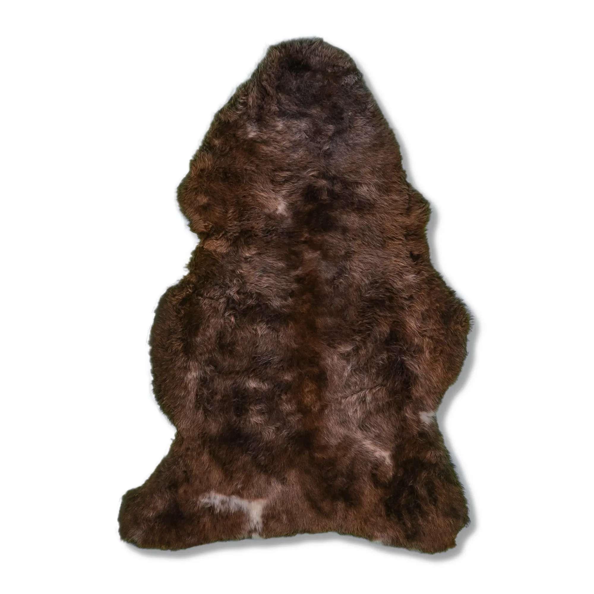 Schaffell meliert langwollig - dunkel