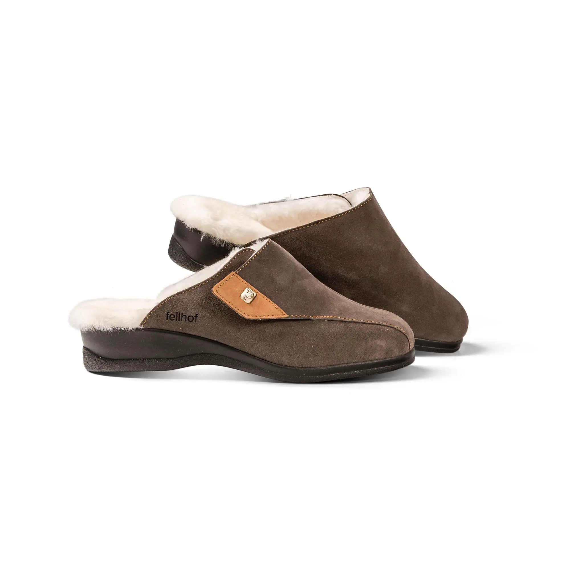 Comoda ladies' lambskin slippers  dark brown