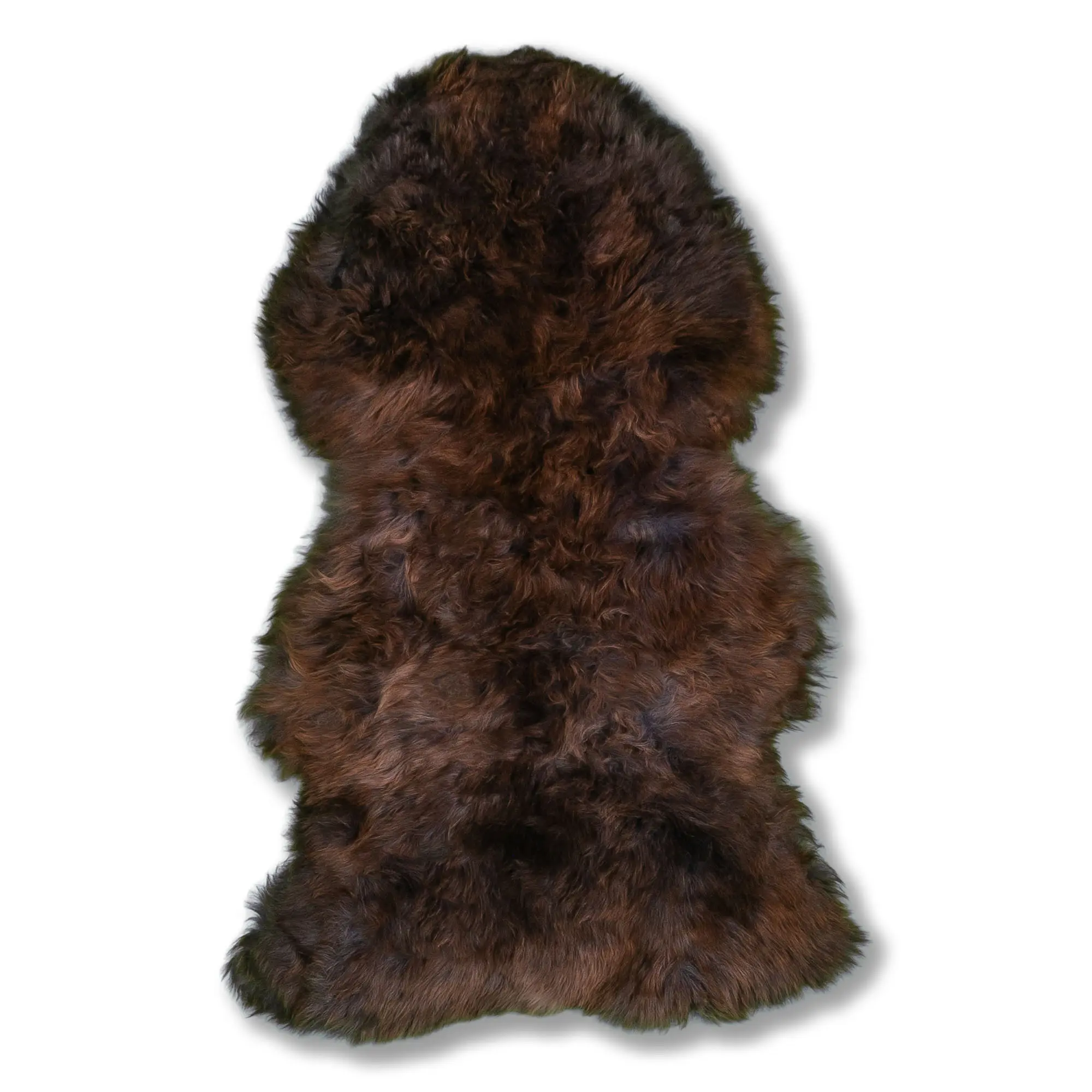 Schaffell meliert langwollig - dunkel