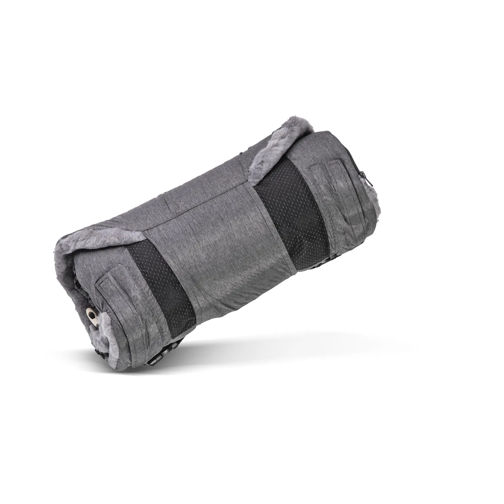 Fußsack Lammfell Wanderlust graphit melange