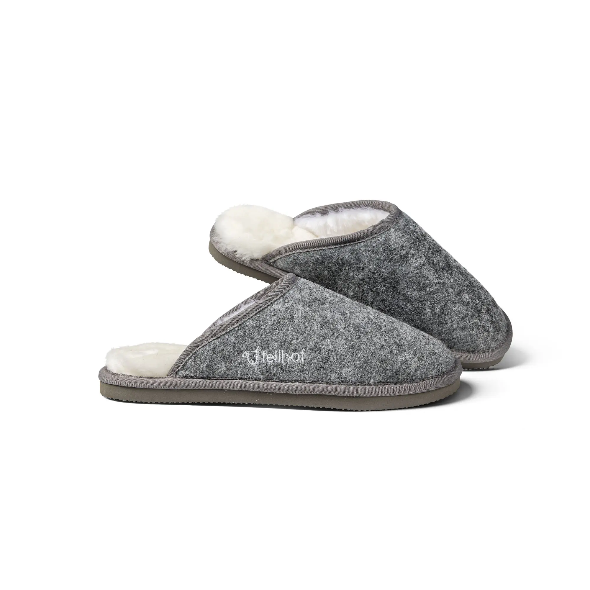 Pantoffel Trendy Filz grau melange