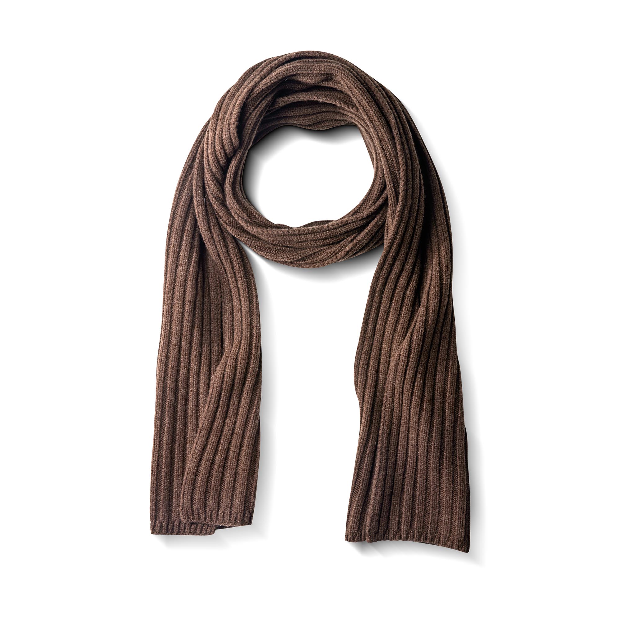 Fellhof Merino Strickschal Fuschlsee für Damen, braun, Größe OS