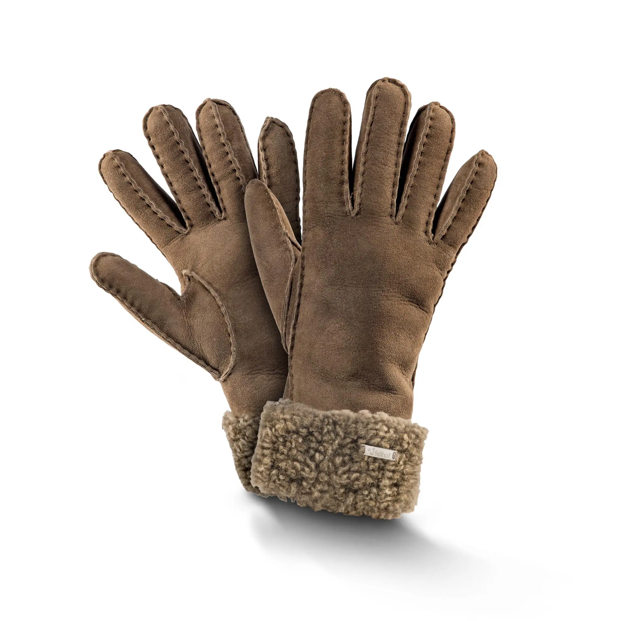 Fingerhandschuhe Teddy braun