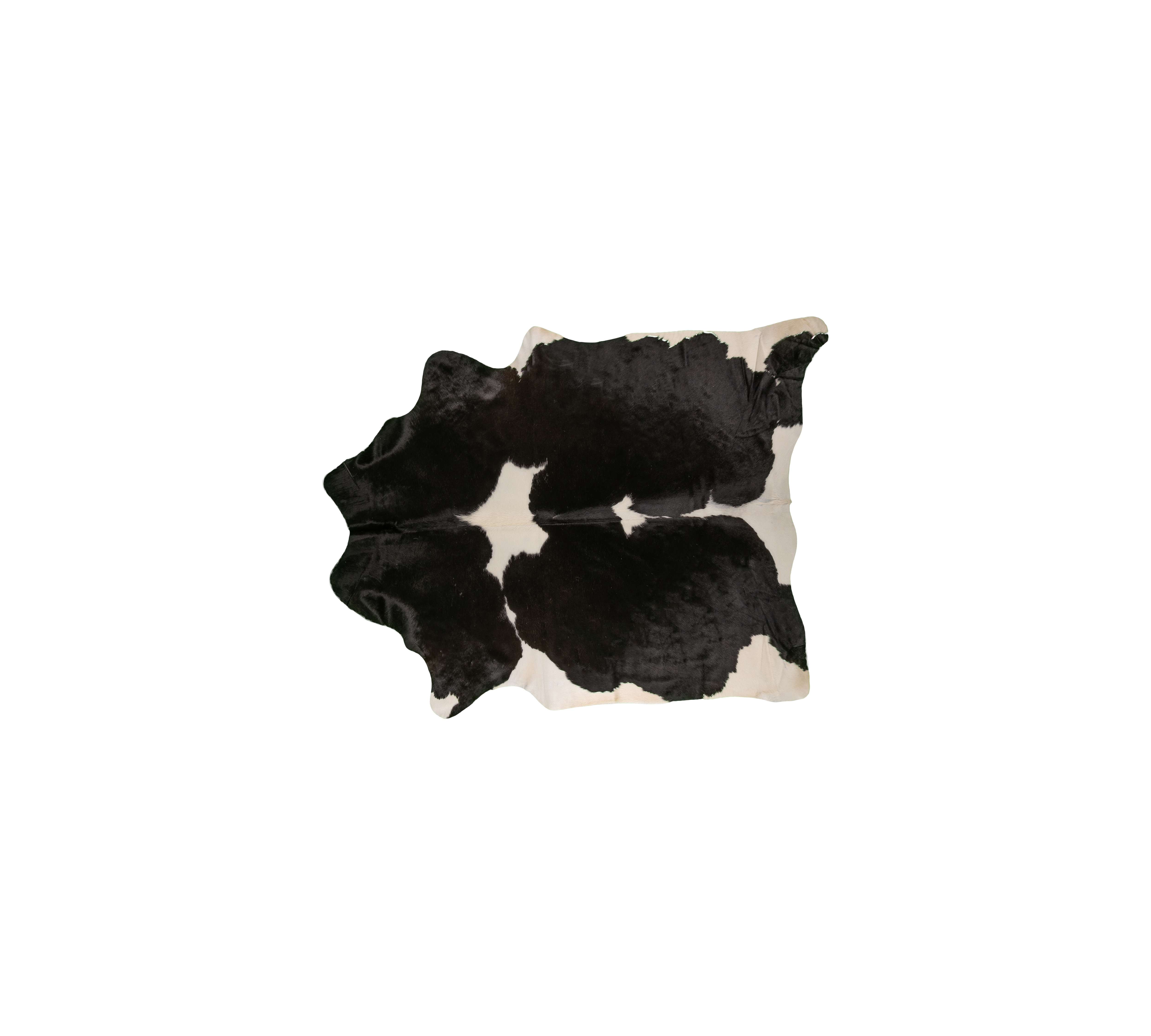 Stierfell schwarz-weiss 3-4m²