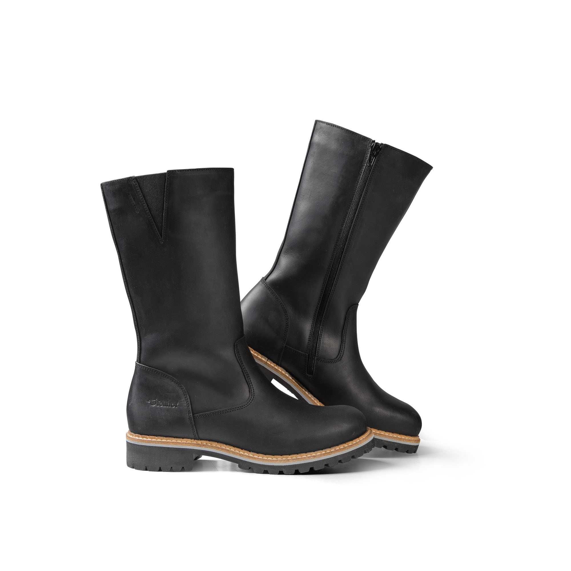 Gummistiefel Damen Damen Stiefeletten Schwarz Gefüttert