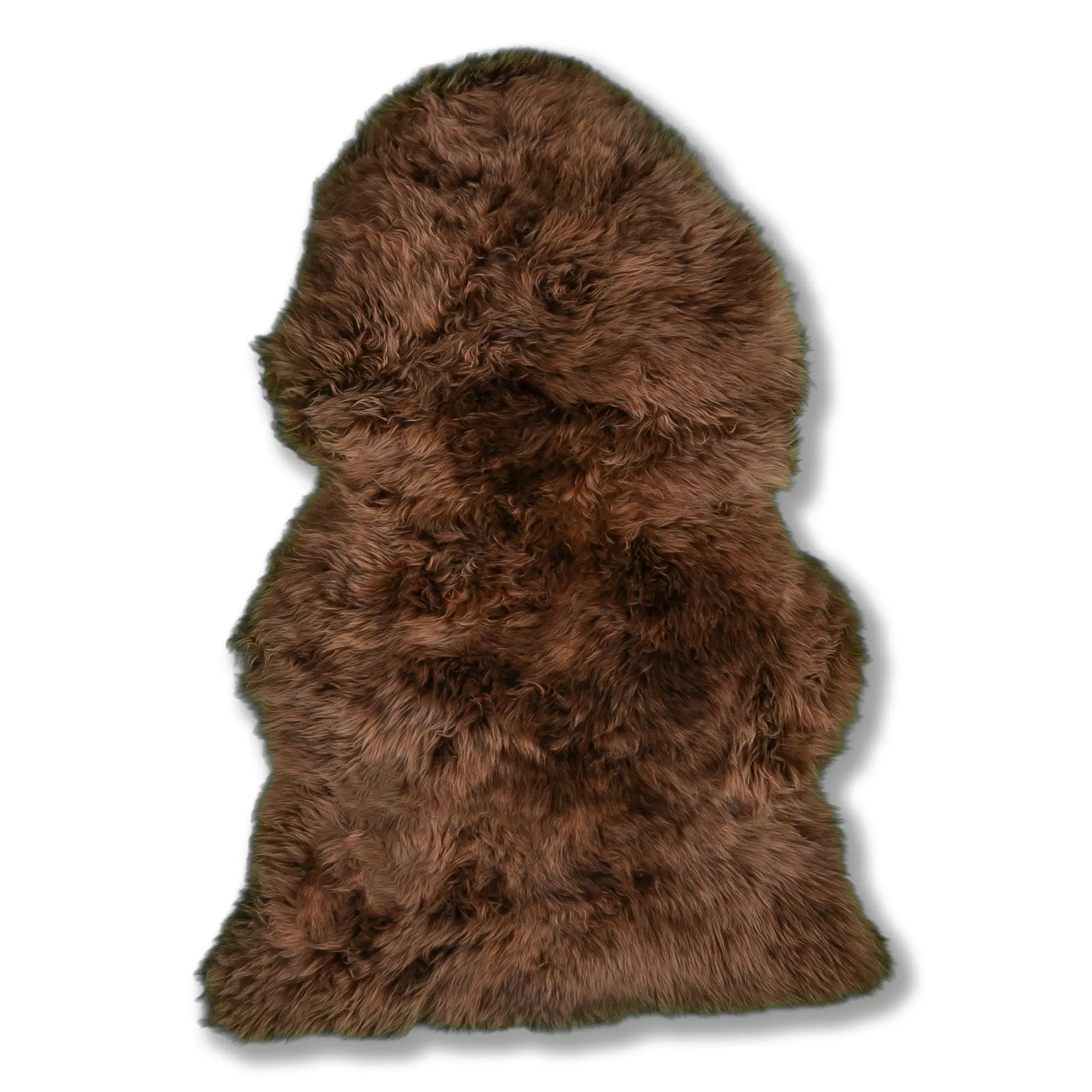 Schaffell meliert langwollig - dunkel