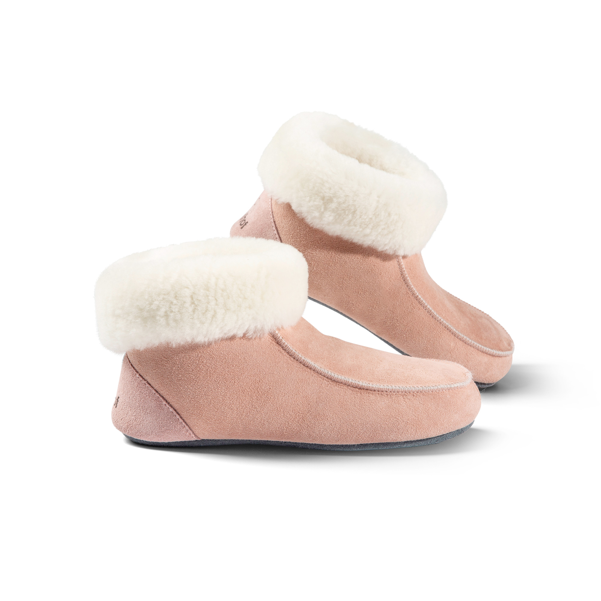 Lambskin Slipper Boots with Leather Soles