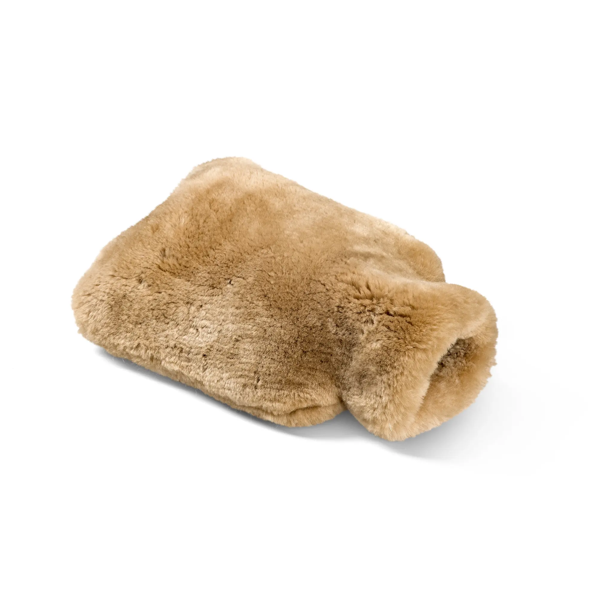 Hot Water Bottle with Alpaca Fur Cover