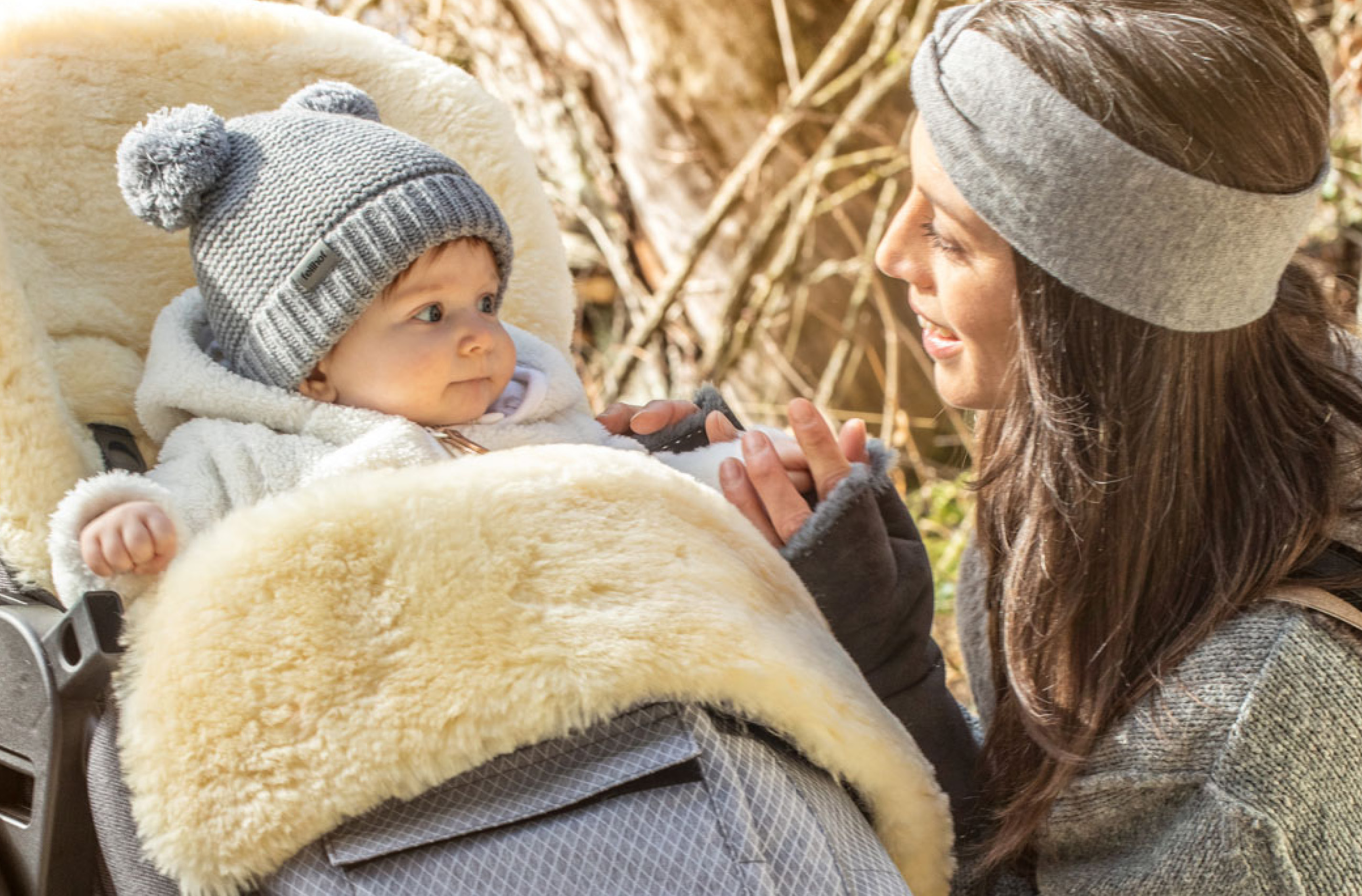 Sheep wool outlet footmuff