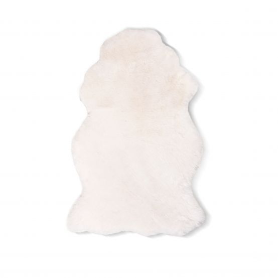 Short-haired Sheepskin, Natural White, 90-100 cm