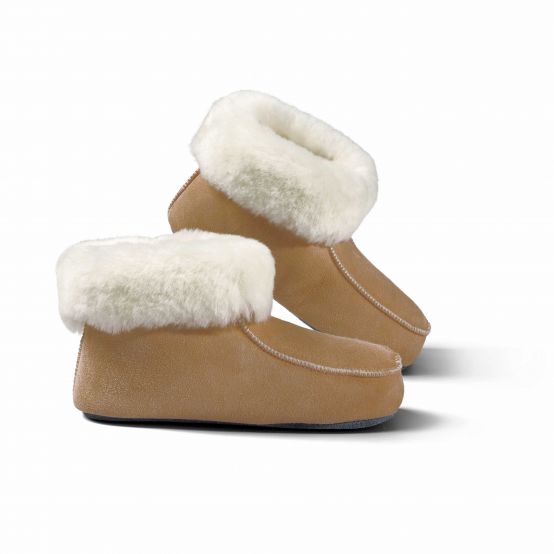Kids’ Slipper Boots with Leather Soles