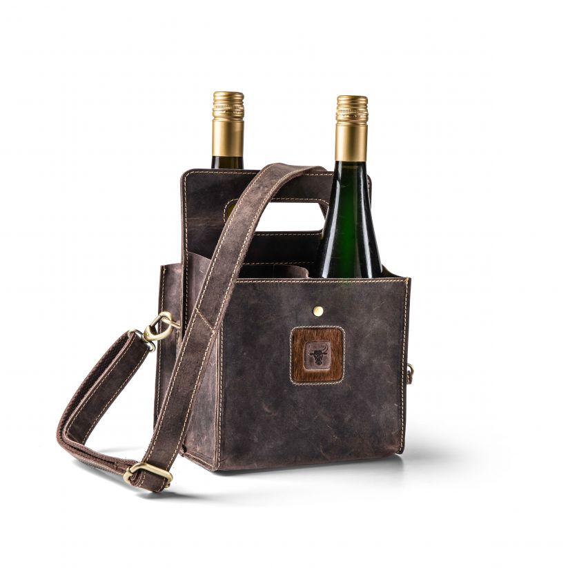 Wine Bottle Bag, Leather