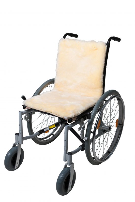 Lammfell-Rollstuhlauflage von Fellhof